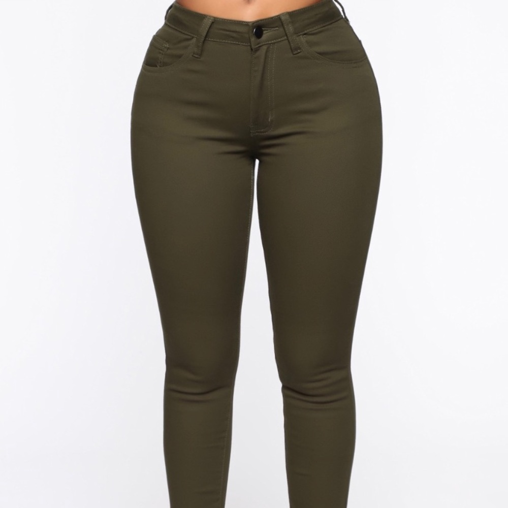 Rock Me Roll Me Jeans Fashion Nova - Olive